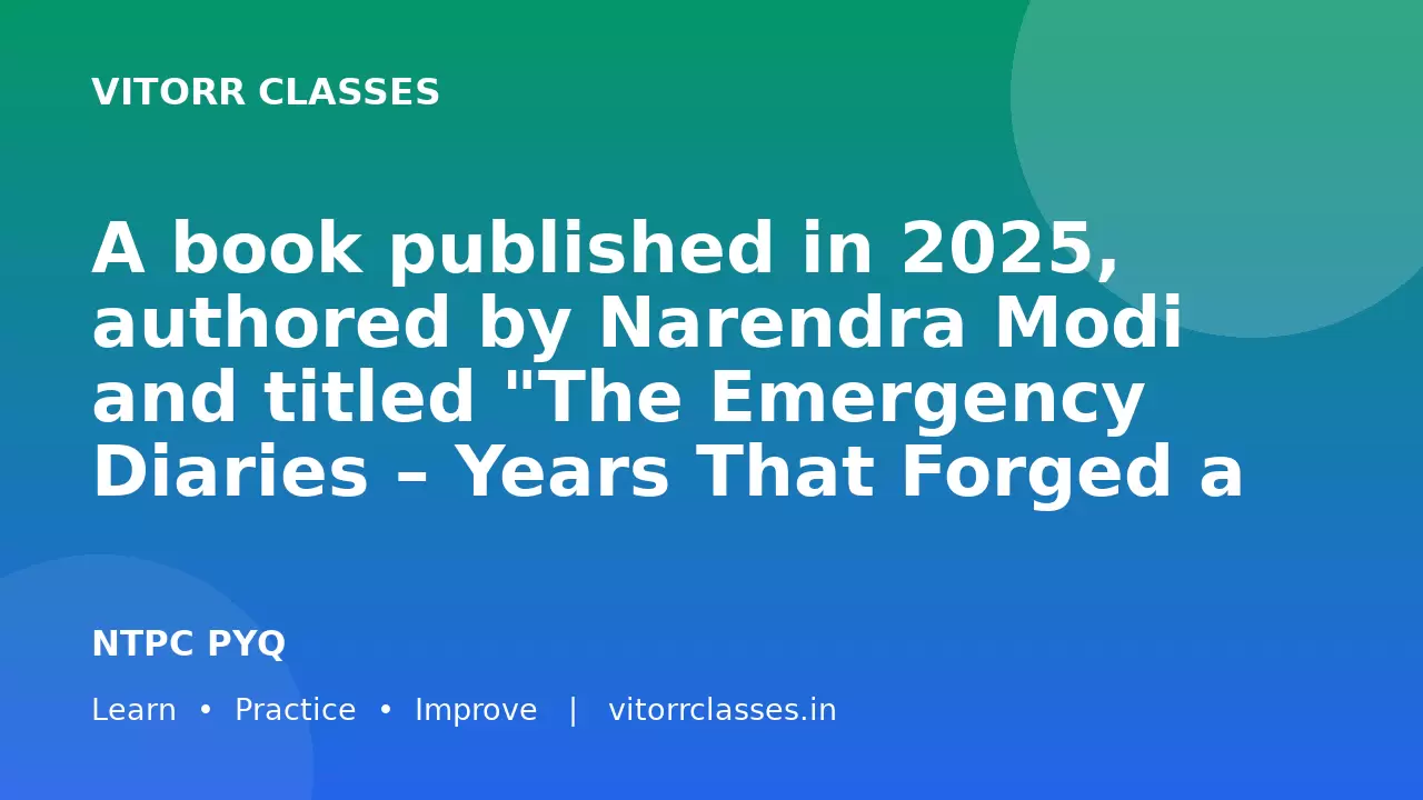 A book published in 2025, authored by Narendra Modi and titled "The Emergency Diaries – Years That Forged a Leader", is thematically associated with which of the following periods in Indian political history?