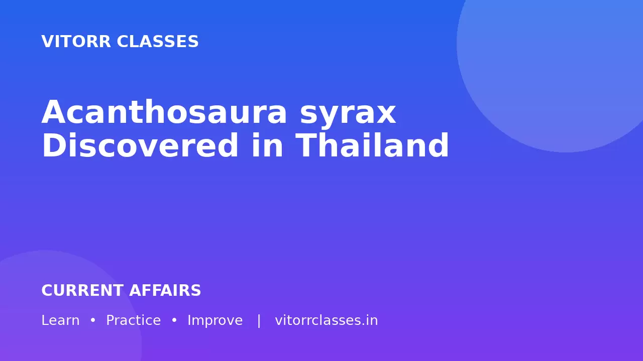 Acanthosaura syrax Discovered in Thailand
