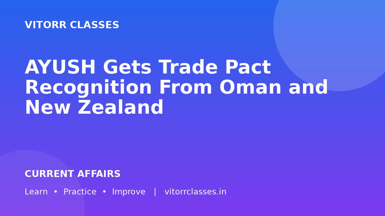 AYUSH Gets Trade Pact Recognition From Oman and New Zealand