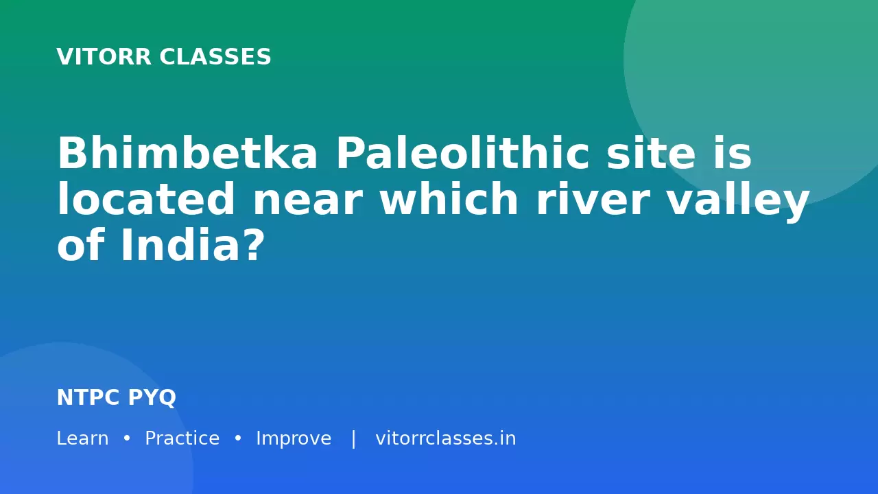Bhimbetka Paleolithic site is located near which river valley of India?