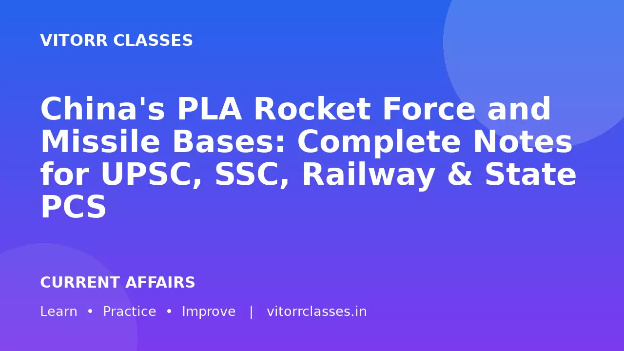 China's PLA Rocket Force and Missile Bases: Complete Notes for UPSC, SSC, Railway & State PCS