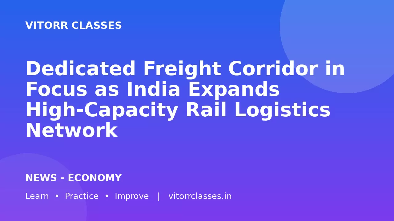 Dedicated Freight Corridor in Focus as India Expands High-Capacity Rail Logistics Network