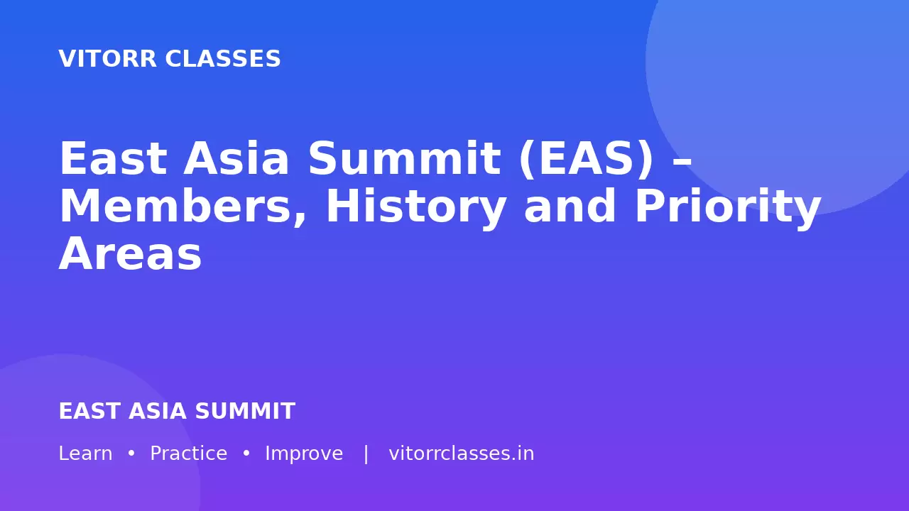 East Asia Summit (EAS) – Members, History and Priority Areas