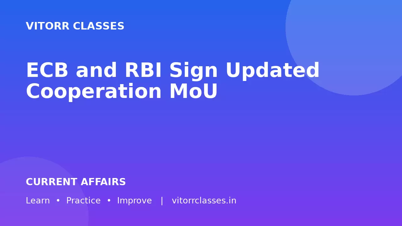 ECB and RBI Sign Updated Cooperation MoU