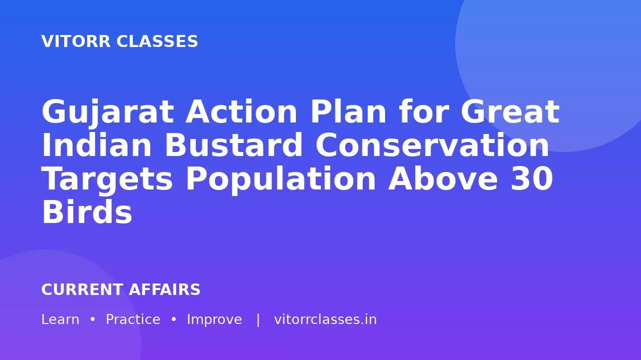 Gujarat Action Plan for Great Indian Bustard Conservation Targets Population Above 30 Birds