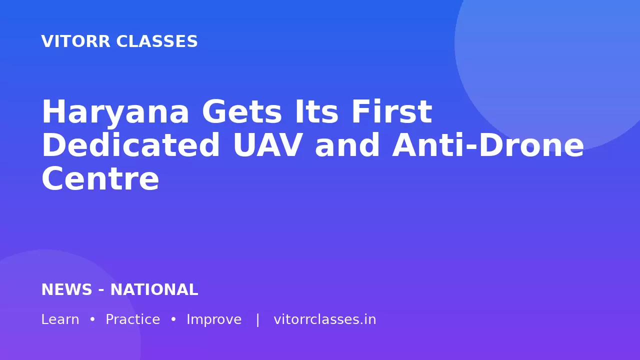Haryana Gets Its First Dedicated UAV and Anti-Drone Centre