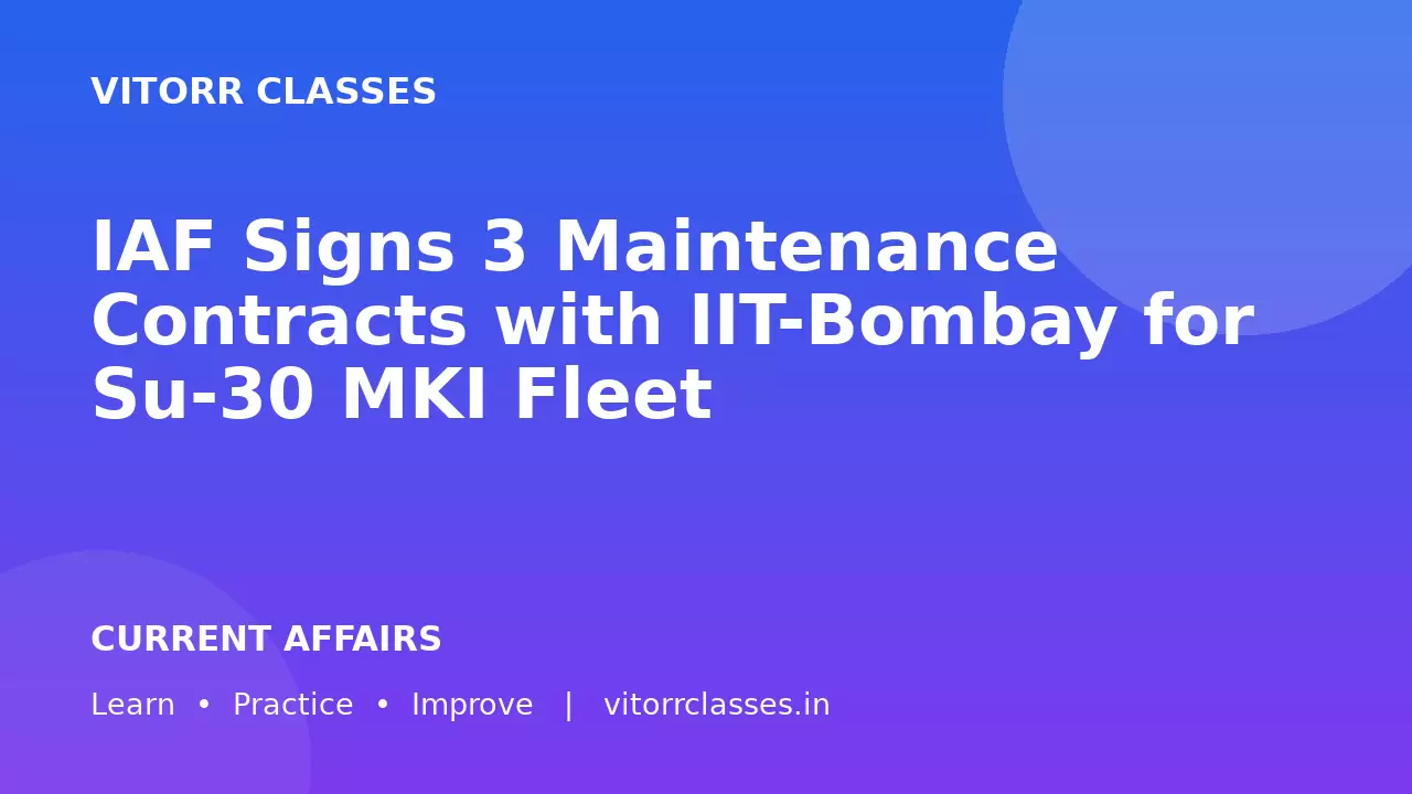 IAF Signs 3 Maintenance Contracts with IIT-Bombay for Su-30 MKI Fleet