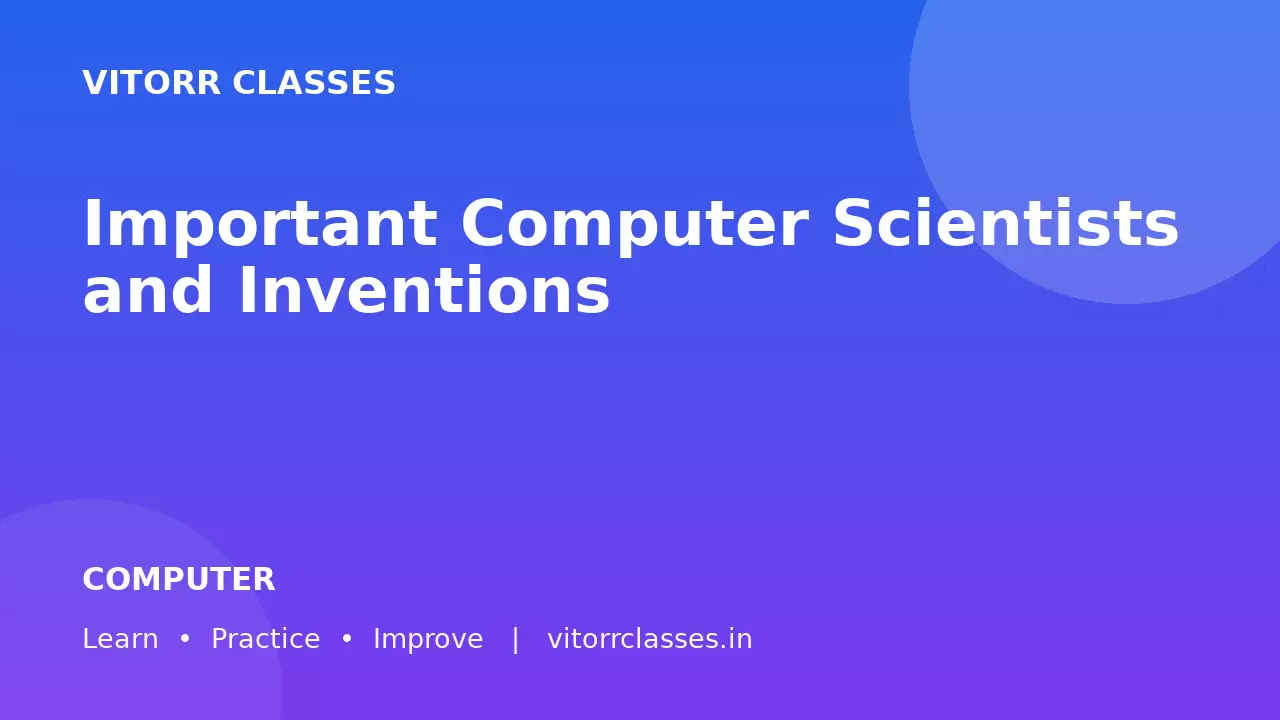 Important Computer Scientists and Inventions | प्रमुख कंप्यूटर वैज्ञानिक एवं आविष्कार