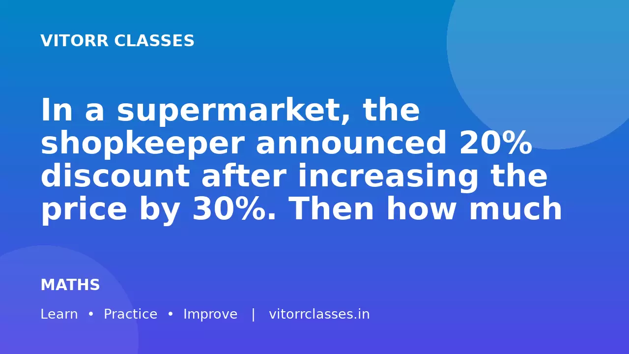 In a supermarket, the shopkeeper announced 20% discount after increasing the price by 30%. Then how much profit he will get for an item which actually costs Rs 300?