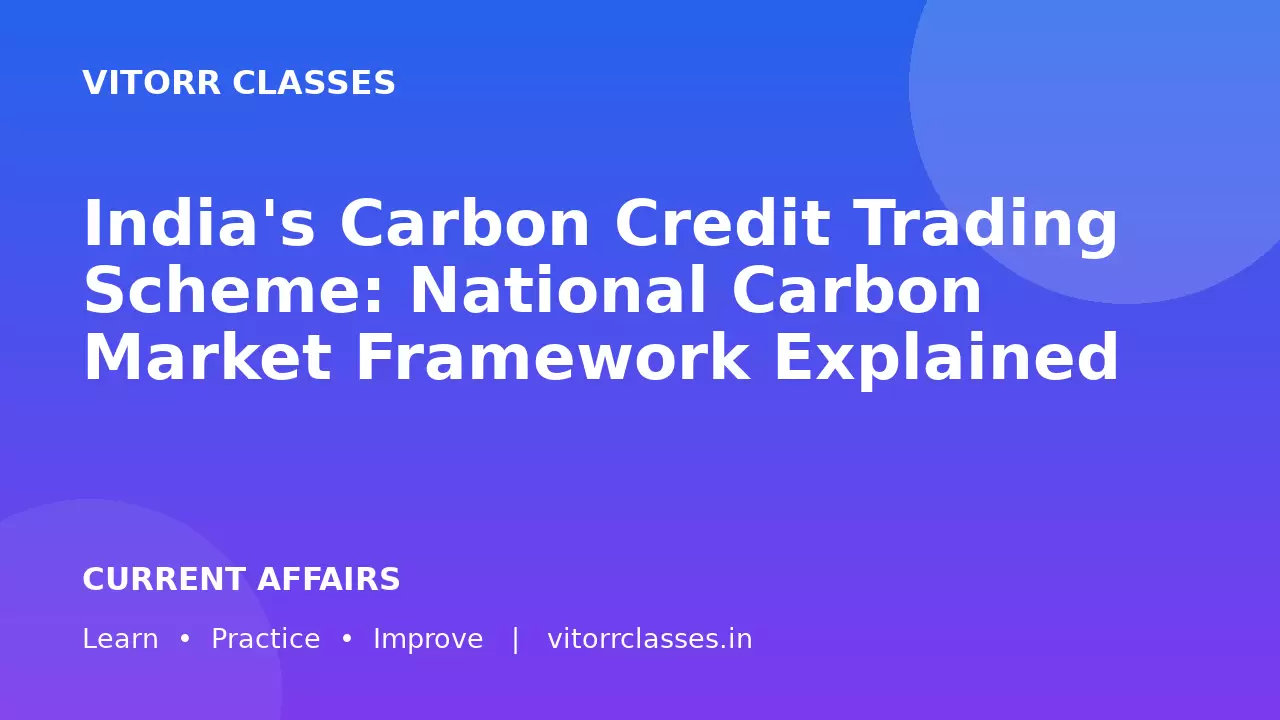 India's Carbon Credit Trading Scheme: National Carbon Market Framework Explained
