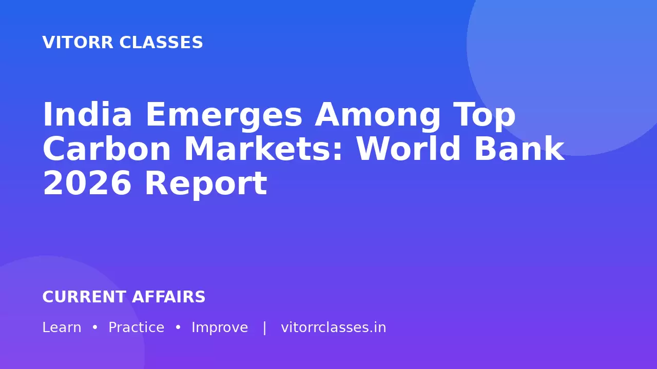 India Emerges Among Top Carbon Markets: World Bank 2026 Report