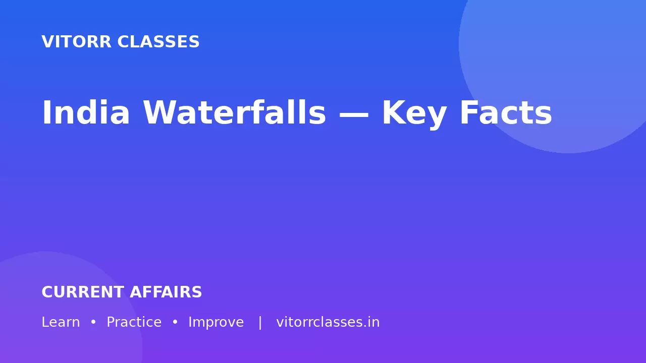 India Waterfalls — Key Facts
