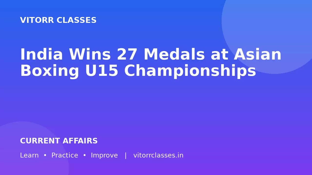 India Wins 27 Medals at Asian Boxing U15 Championships