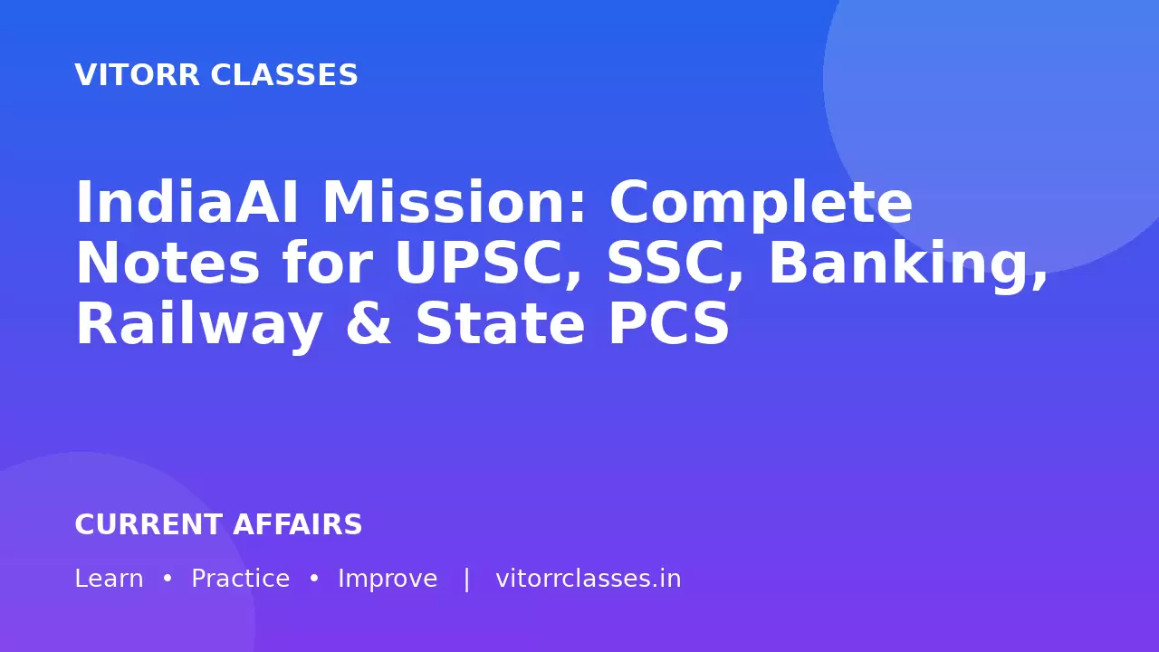 IndiaAI Mission: Complete Notes for UPSC, SSC, Banking, Railway & State PCS