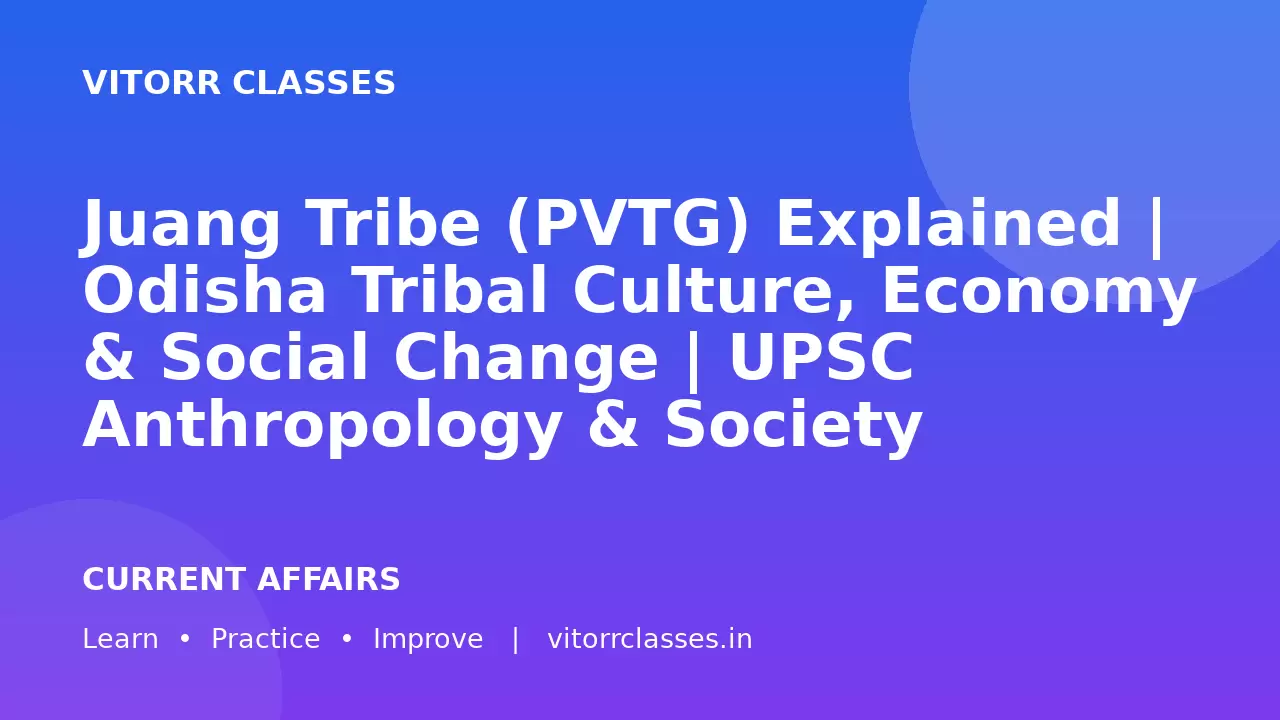 Juang Tribe (PVTG) Explained | Odisha Tribal Culture, Economy & Social Change | UPSC Anthropology & Society