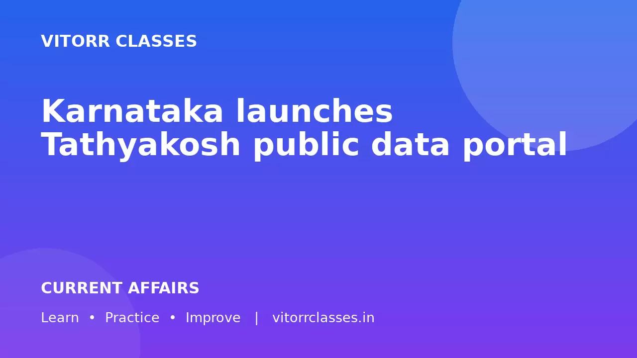 Karnataka launches Tathyakosh public data portal
