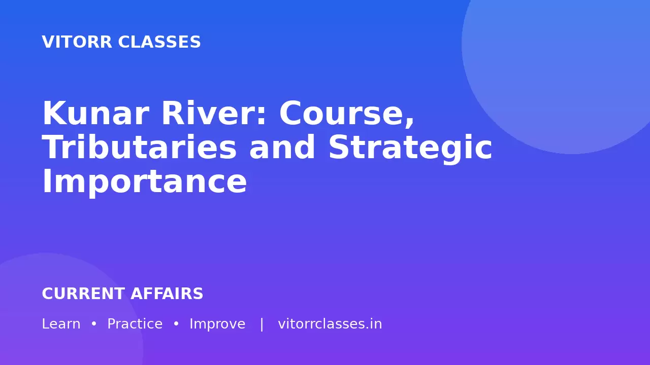 Kunar River: Course, Tributaries and Strategic Importance
