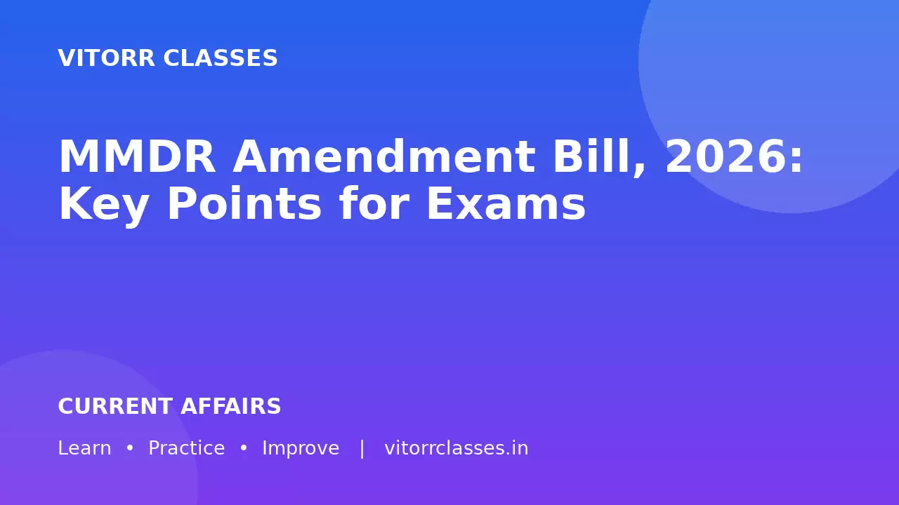 MMDR Amendment Bill, 2026: Key Points for Exams