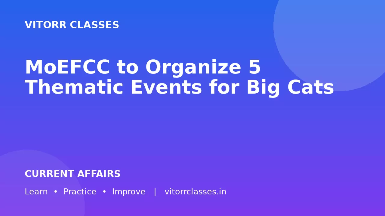MoEFCC to Organize 5 Thematic Events for Big Cats