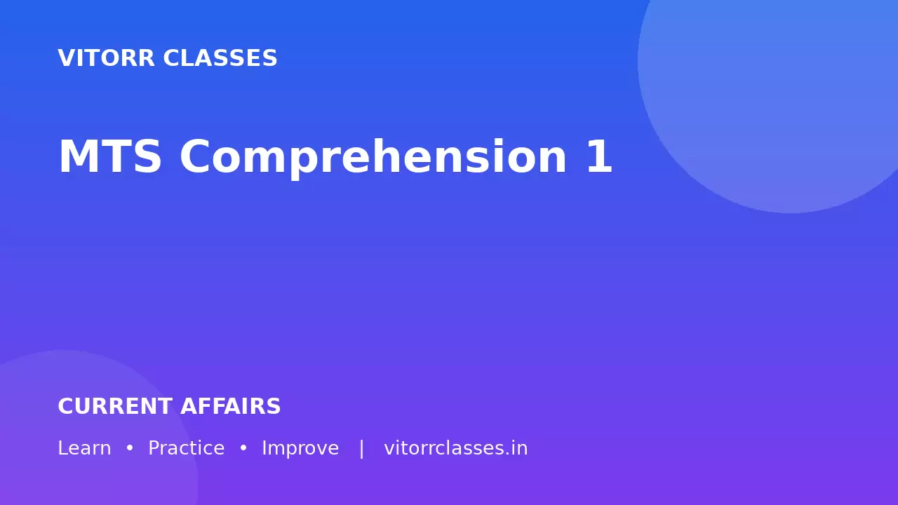 MTS Comprehension 1