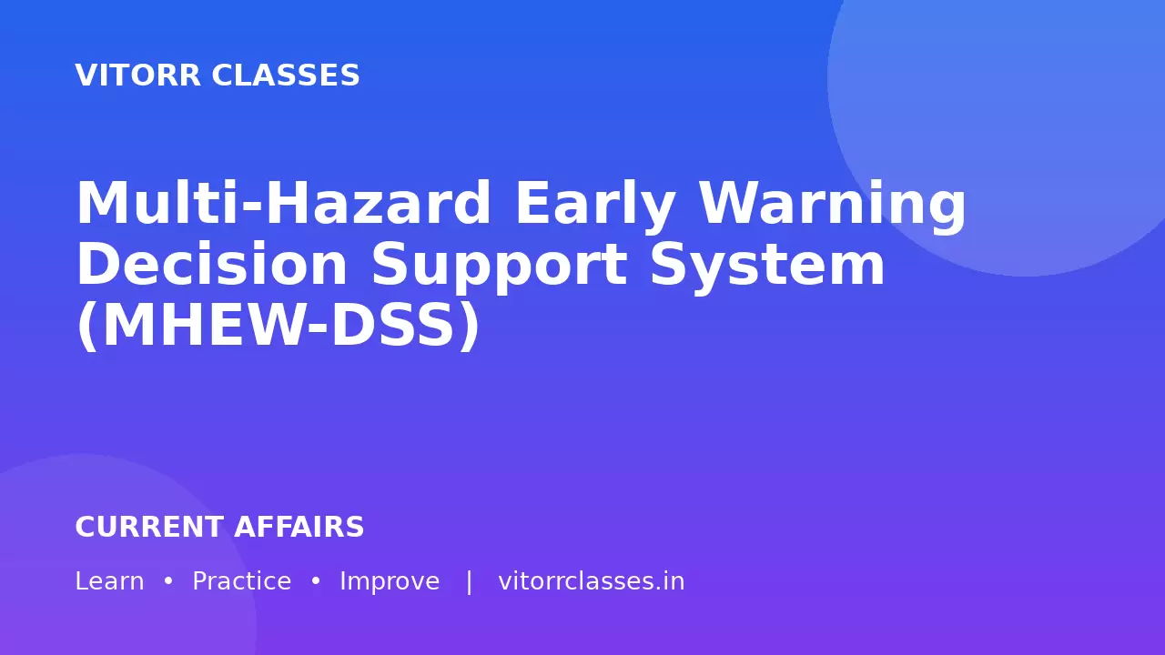 Multi-Hazard Early Warning Decision Support System (MHEW-DSS)