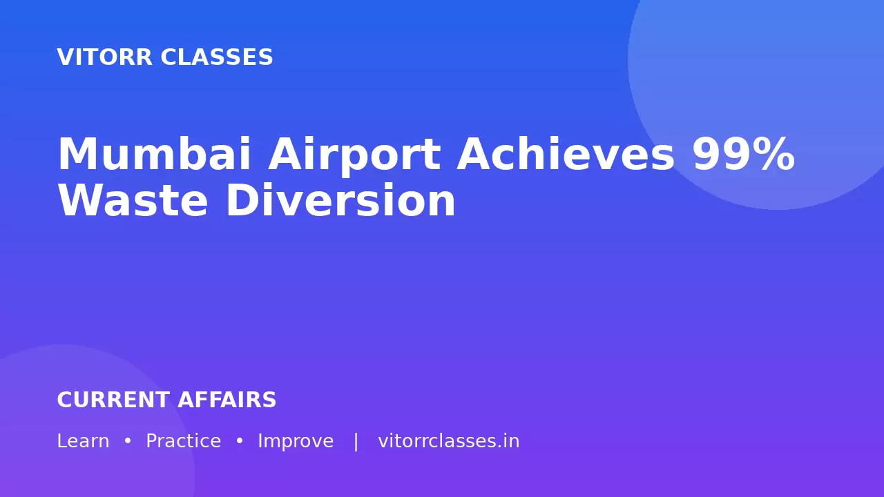 Mumbai Airport Achieves 99% Waste Diversion