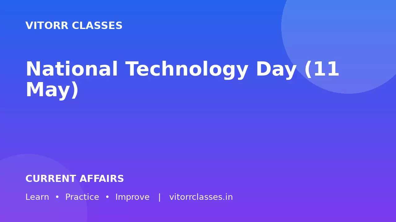 National Technology Day (11 May)