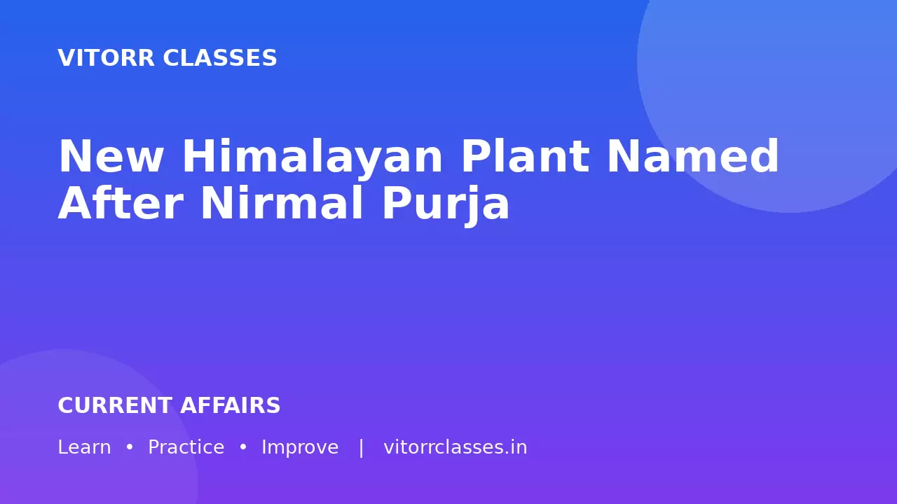 New Himalayan Plant Named After Nirmal Purja