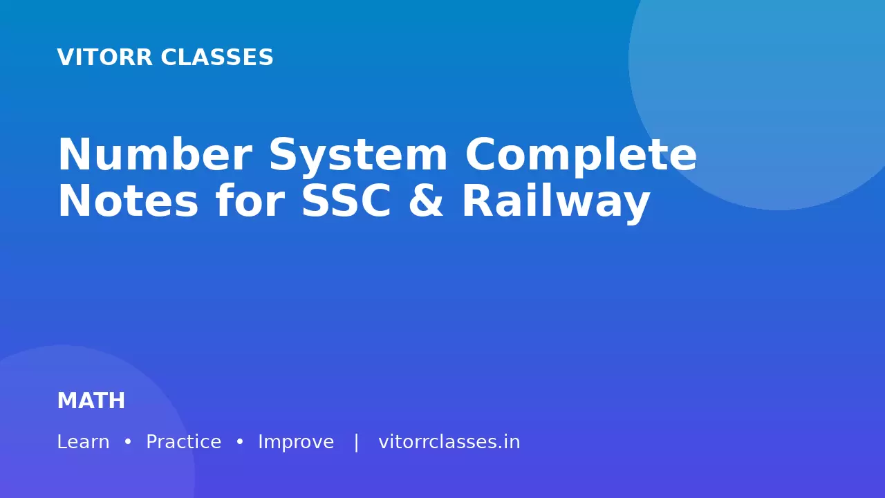 Number System Complete Notes for SSC & Railway | संख्या पद्धति सम्पूर्ण नोट्स