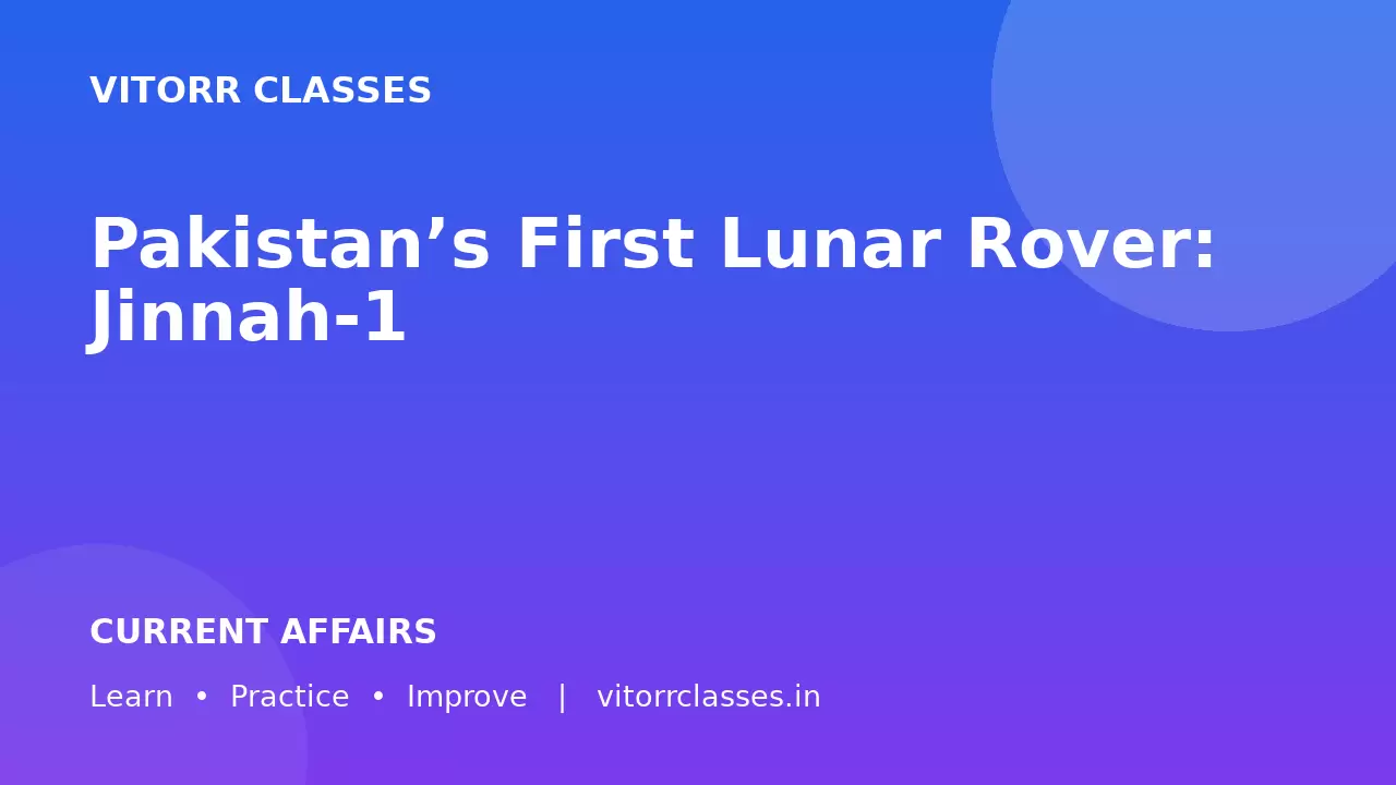 Pakistan’s First Lunar Rover: Jinnah-1