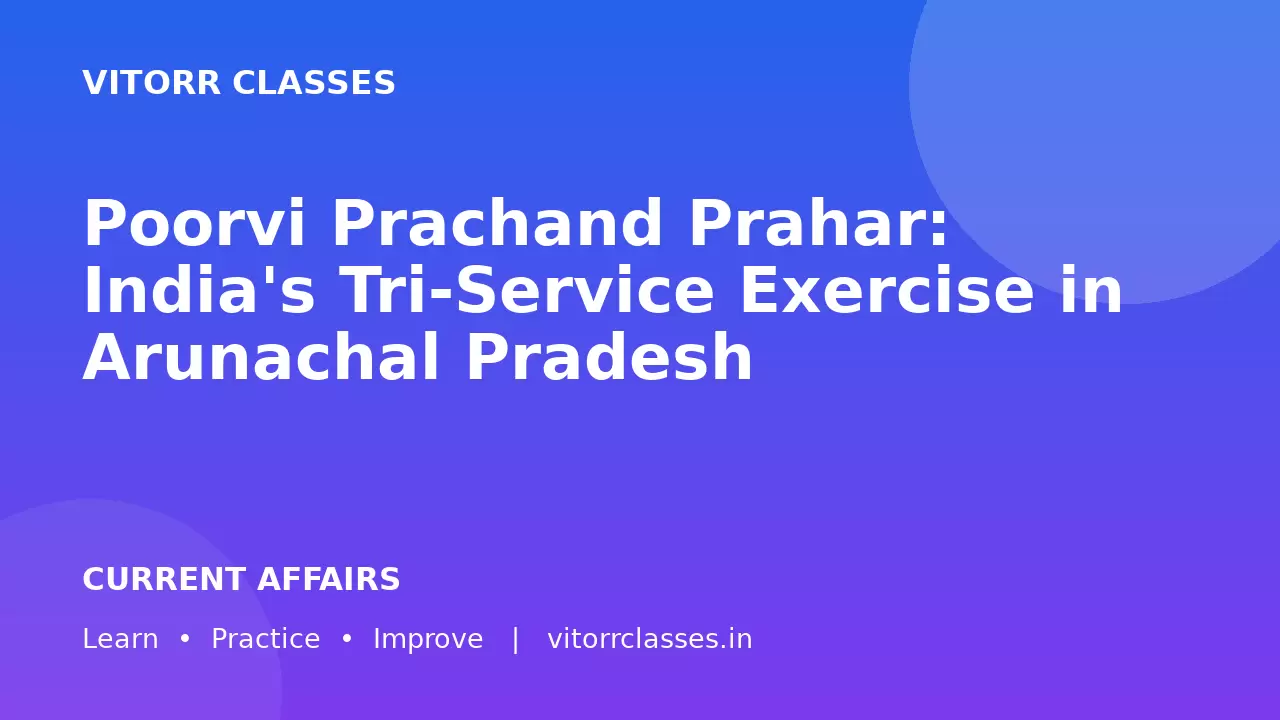 Poorvi Prachand Prahar: India's Tri-Service Exercise in Arunachal Pradesh