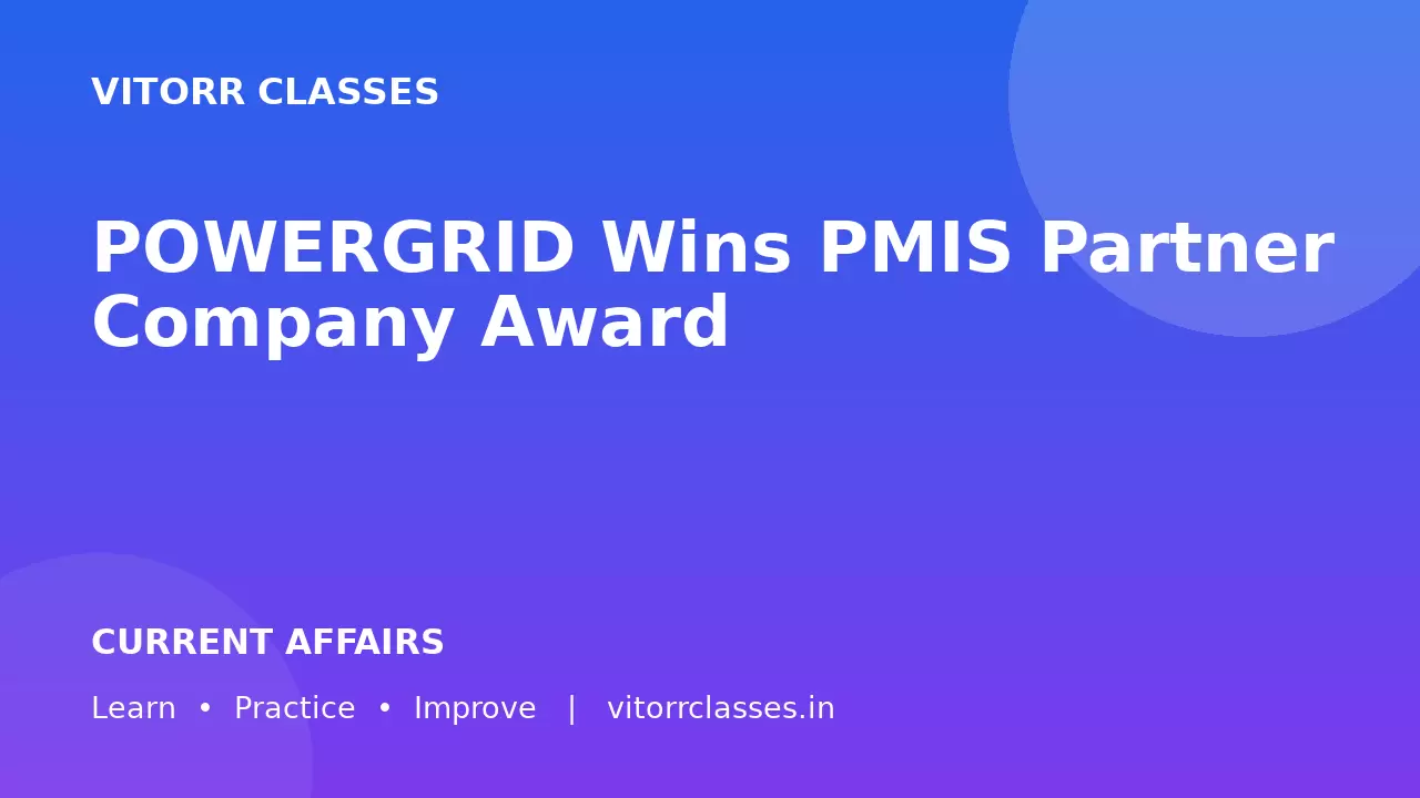 POWERGRID Wins PMIS Partner Company Award