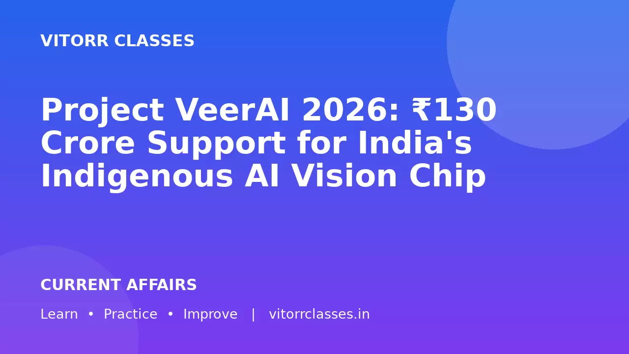 Project VeerAI 2026: ₹130 Crore Support for India's Indigenous AI Vision Chip | प्रोजेक्ट वीरएआई के लिए ₹130 करोड़ की सहायता