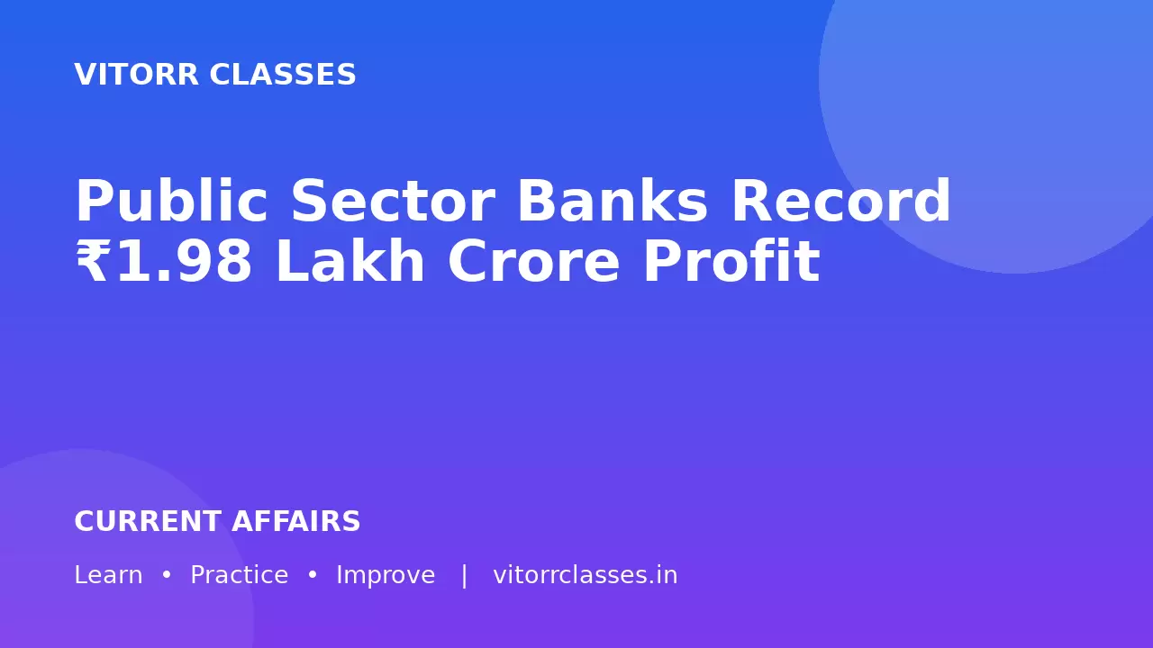 Public Sector Banks Record ₹1.98 Lakh Crore Profit