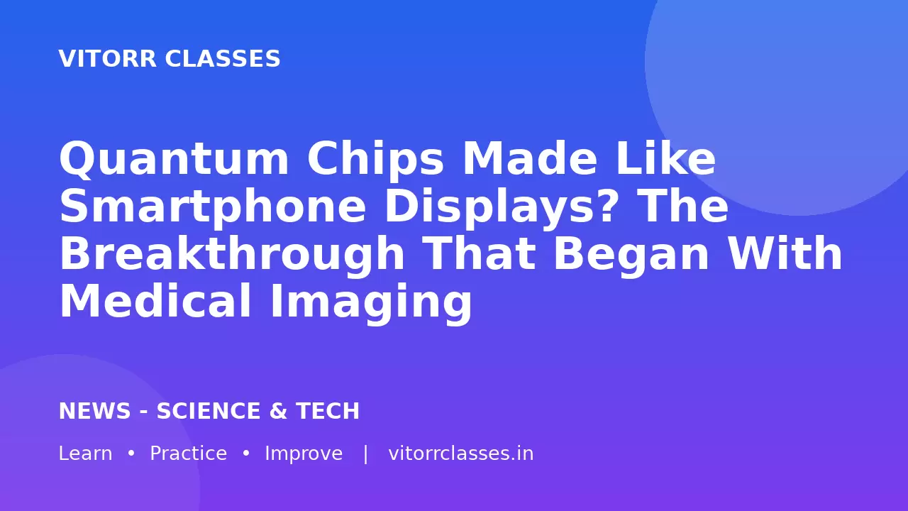 Quantum Chips Made Like Smartphone Displays? The Breakthrough That Began With Medical Imaging
