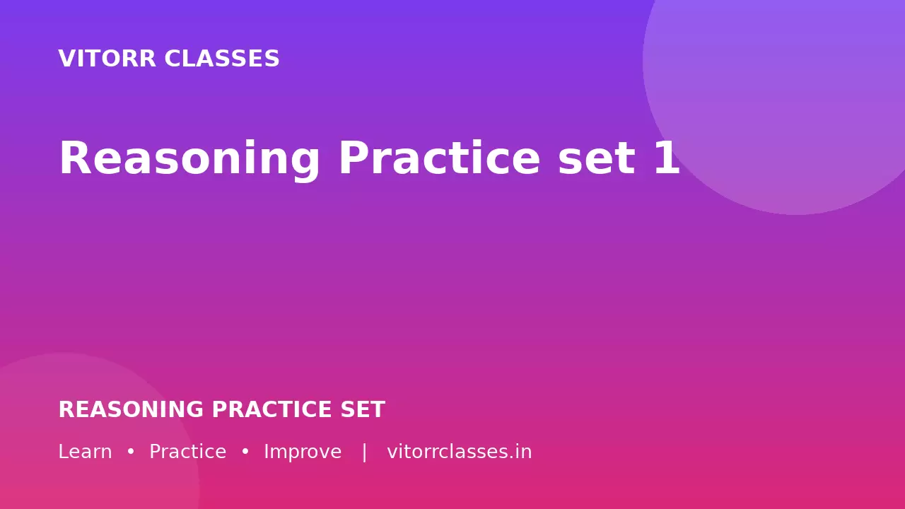 Reasoning Practice set 1