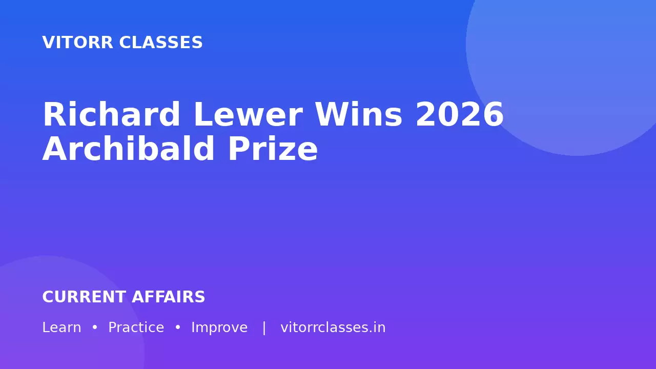Richard Lewer Wins 2026 Archibald Prize