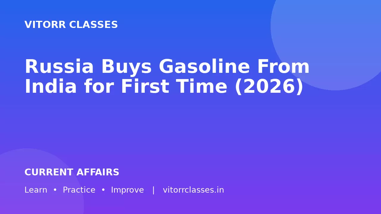 Russia Buys Gasoline From India for First Time (2026)