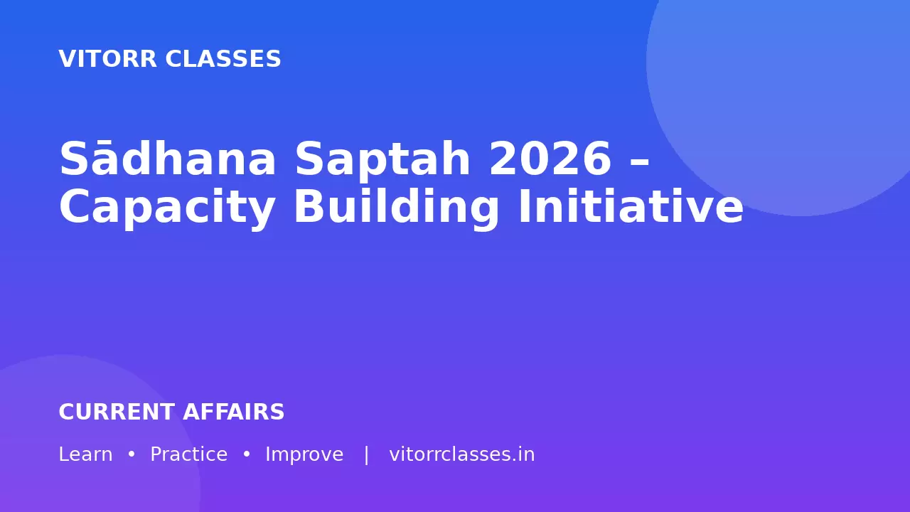 Sādhana Saptah 2026 – Capacity Building Initiative