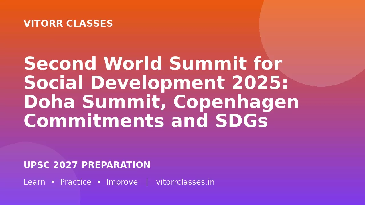 Second World Summit for Social Development 2025: Doha Summit, Copenhagen Commitments and SDGs