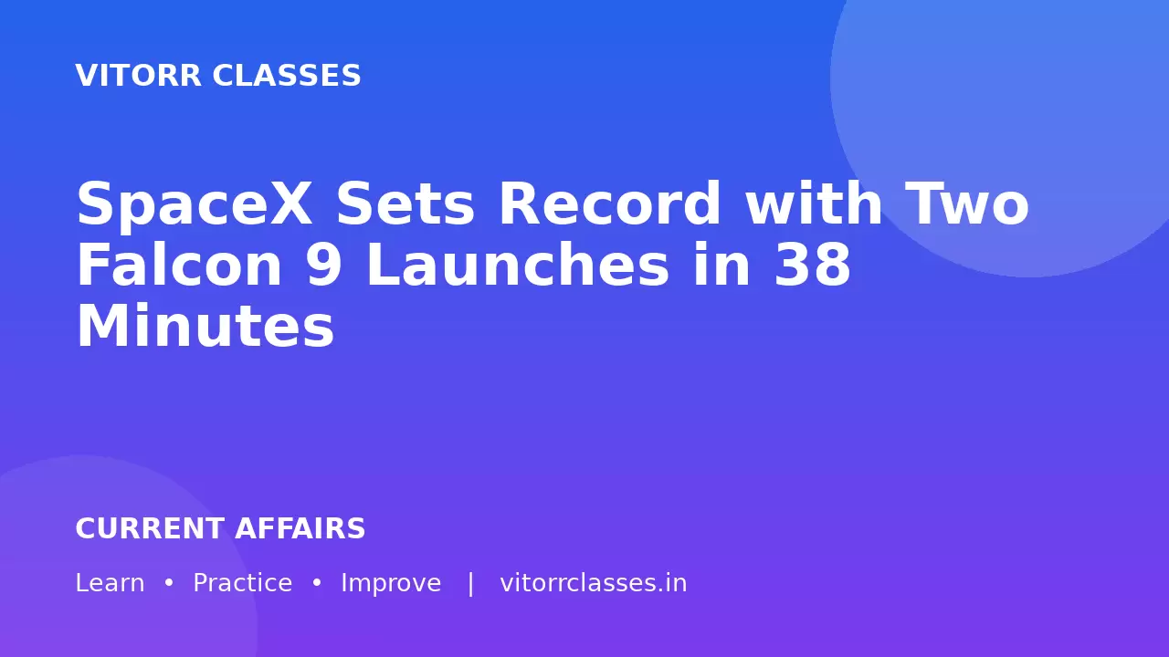 SpaceX Sets Record with Two Falcon 9 Launches in 38 Minutes