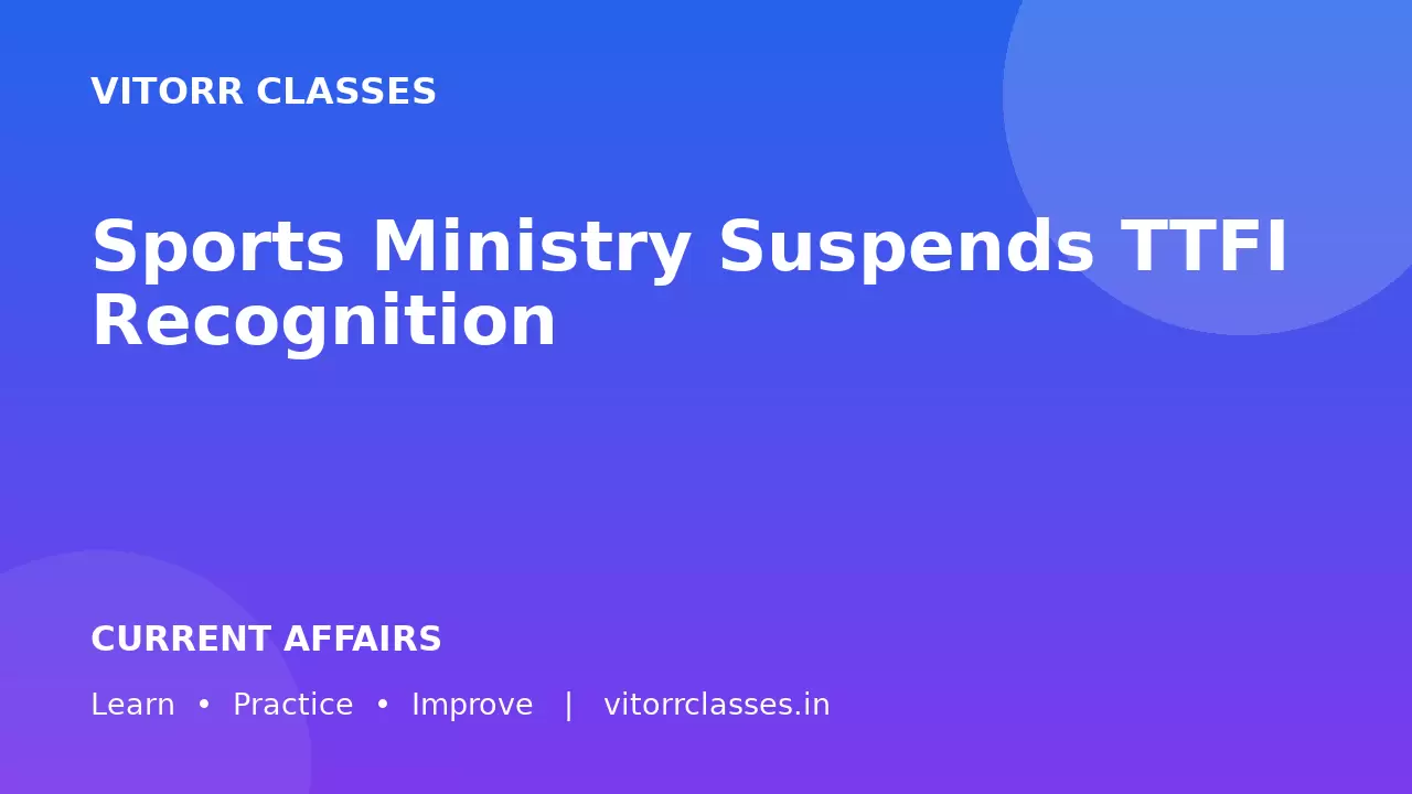 Sports Ministry Suspends TTFI Recognition