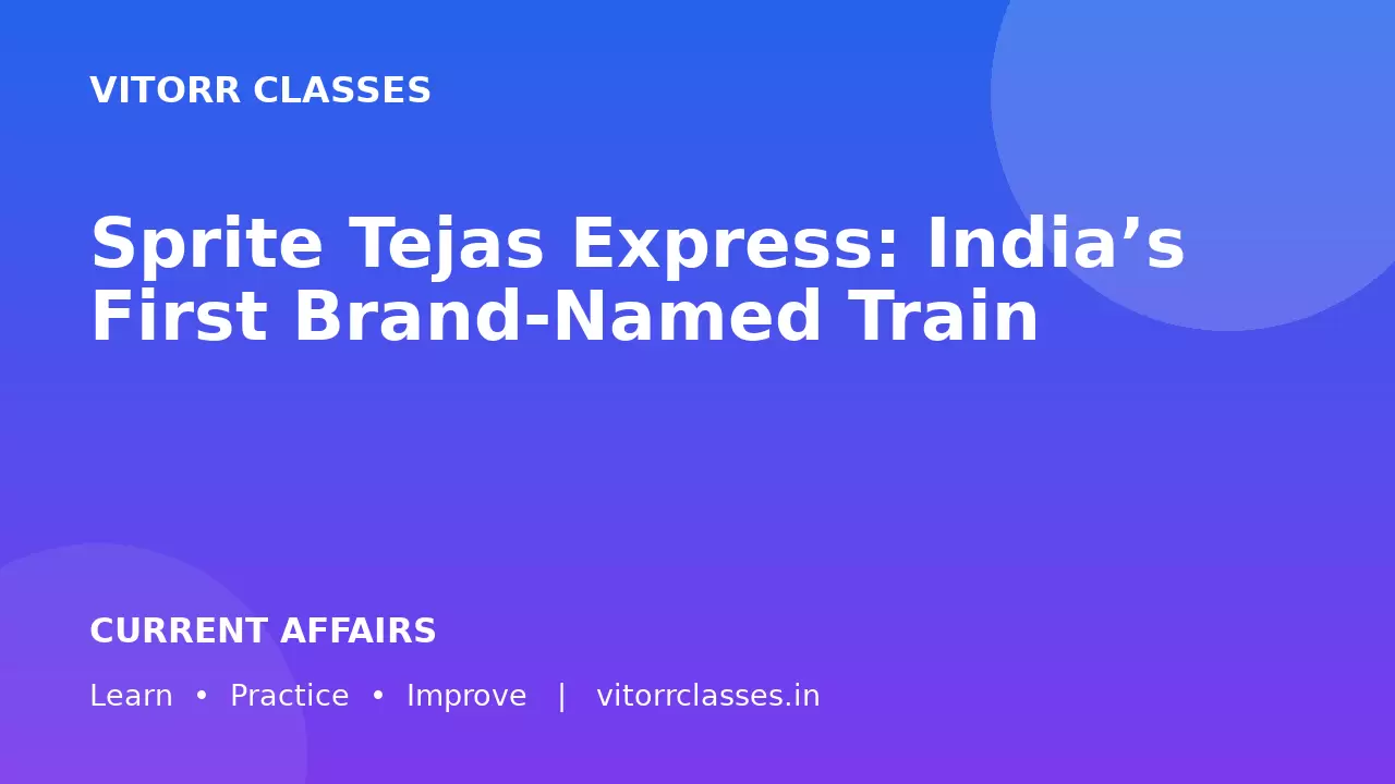 Sprite Tejas Express: India’s First Brand-Named Train