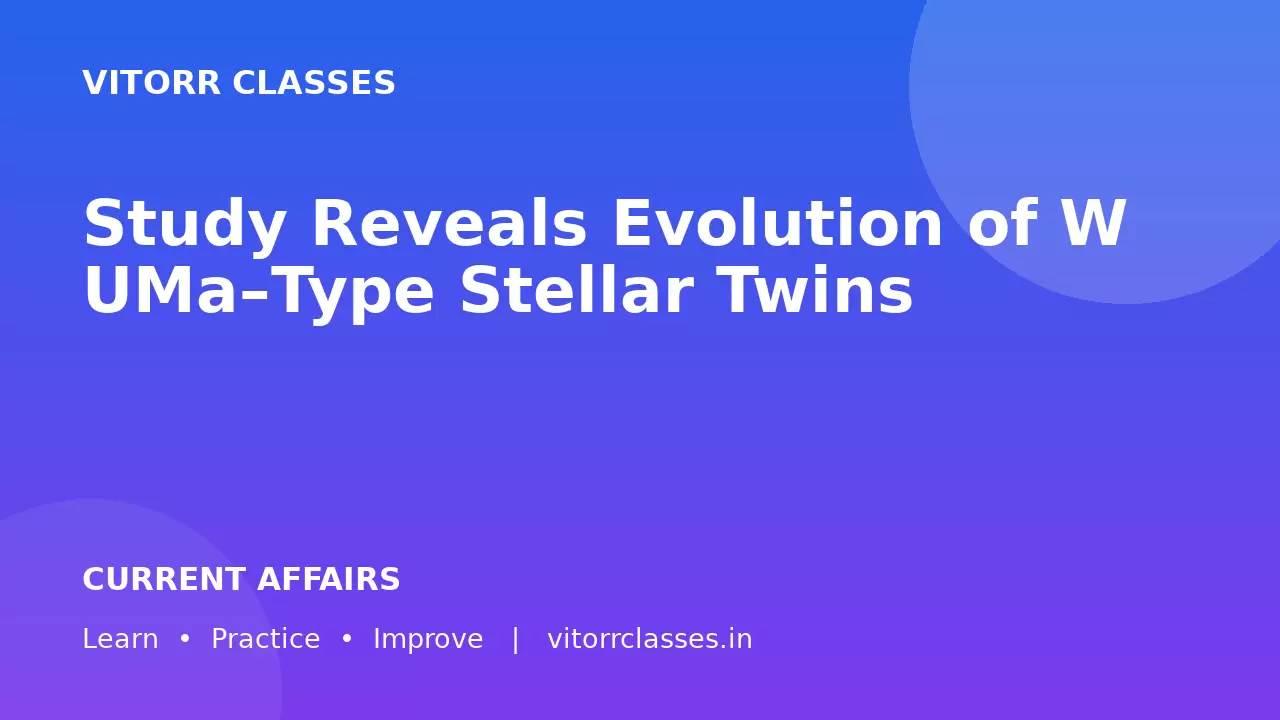Study Reveals Evolution of W UMa–Type Stellar Twins