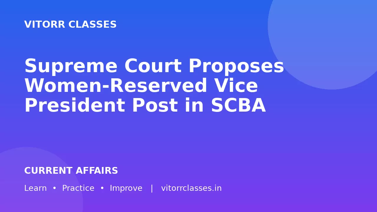 Supreme Court Proposes Women-Reserved Vice President Post in SCBA