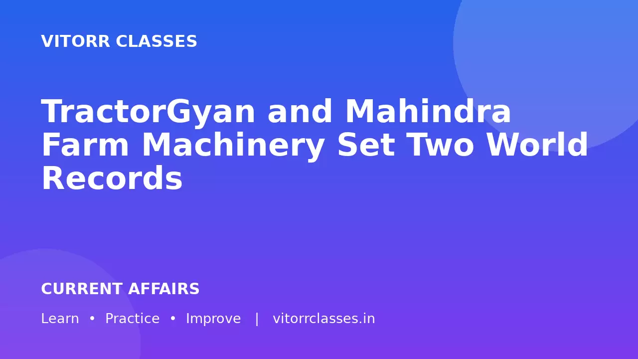 TractorGyan and Mahindra Farm Machinery Set Two World Records