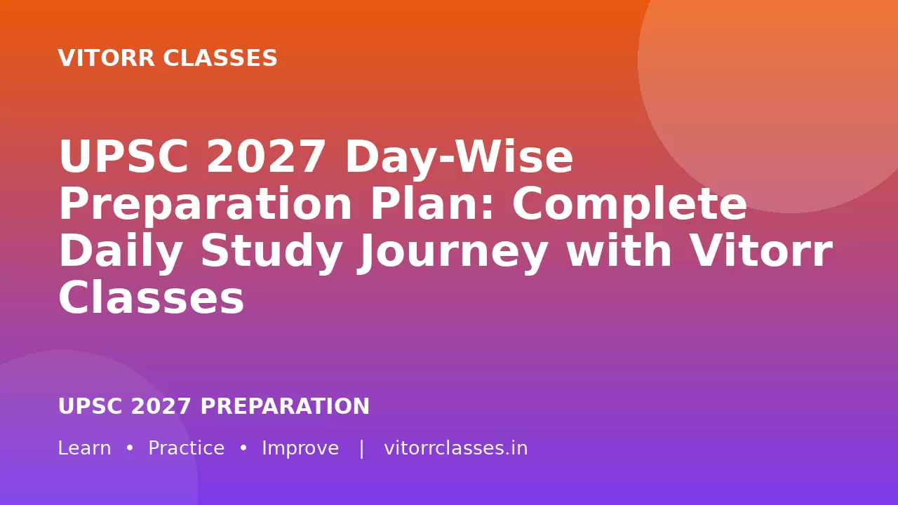 UPSC 2027 Day-Wise Preparation Plan: Complete Daily Study Journey with Vitorr Classes