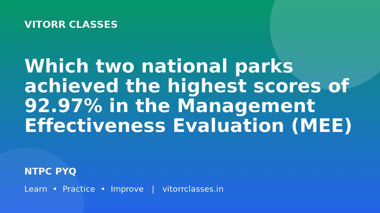 Which two national parks achieved the highest scores of 92.97% in the Management Effectiveness Evaluation (MEE) 2020–2025 of National Parks and Protected Areas?