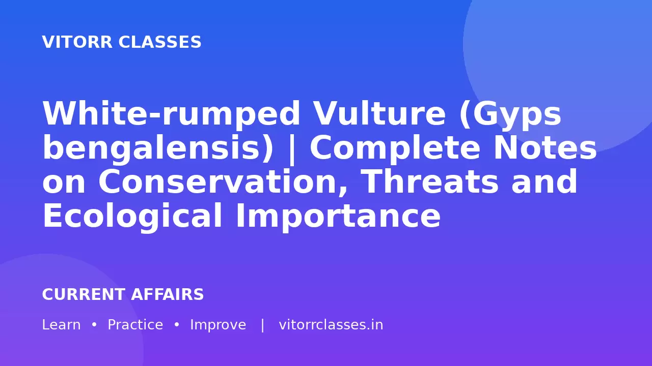 White-rumped Vulture (Gyps bengalensis) | Complete Notes on Conservation, Threats and Ecological Importance